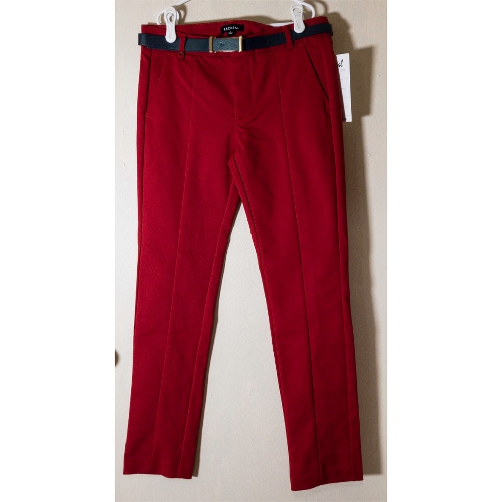 NWOT Racheal Red Pants w/ Belt